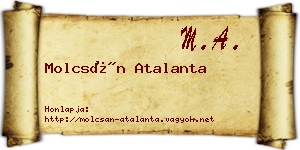 Molcsán Atalanta névjegykártya